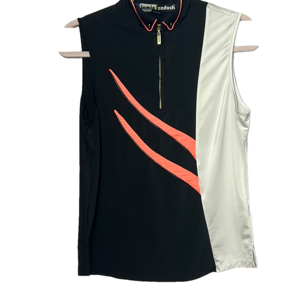Jamie Sadock Black White Graphic Tank Top
